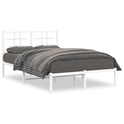 vidaXL Estructura de cama de metal con cabecero blanca 120x190 cm
