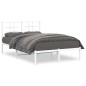 vidaXL Estructura de cama de metal con cabecero blanca 120x190 cm vidaXL Estructura de cama de metal con cabecero blanca 120x190 cm