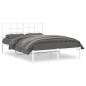 vidaXL Estructura de cama con cabecero metal blanca 140x200 cm