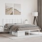 vidaXL Estructura de cama con cabecero metal blanca 140x200 cm