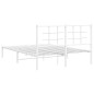 vidaXL Estructura de cama con cabecero metal blanca 140x200 cm