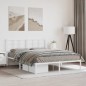 vidaXL Estructura de cama con cabecero metal blanca 160x200 cm vidaXL Estructura de cama con cabecero metal blanca 160x200 cm