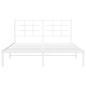 vidaXL Estructura de cama con cabecero metal blanca 160x200 cm vidaXL Estructura de cama con cabecero metal blanca 160x200 cm