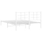 vidaXL Estructura de cama con cabecero metal blanca 160x200 cm vidaXL Estructura de cama con cabecero metal blanca 160x200 cm