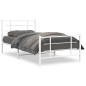 vidaXL Estructura cama metal con cabecero y pie cama blanca 107x203 cm vidaXL Estructura cama metal con cabecero y pie cama blanca 107x203 cm