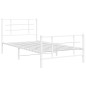 vidaXL Estructura cama metal con cabecero y pie cama blanca 107x203 cm vidaXL Estructura cama metal con cabecero y pie cama blanca 107x203 cm