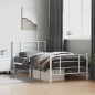 vidaXL Estructura cama metal con cabecero y pie cama blanca 107x203 cm vidaXL Estructura cama metal con cabecero y pie cama blanca 107x203 cm