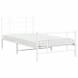 vidaXL Estructura cama metal con cabecero y pie cama blanca 107x203 cm vidaXL Estructura cama metal con cabecero y pie cama blanca 107x203 cm