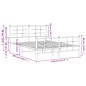 vidaXL Estructura cama metal con cabecero y estribo blanco 150x200 cm vidaXL Estructura cama metal con cabecero y estribo blanco 150x200 cm