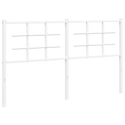 vidaXL Cabecero de metal blanco 160 cm