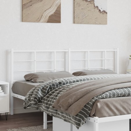 vidaXL Cabecero de metal blanco 193 cm