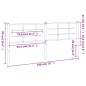 vidaXL Cabecero de metal blanco 193 cm vidaXL Cabecero de metal blanco 193 cm
