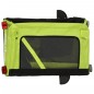 vidaXL Remolque de bicicleta mascotas hierro tela Oxford verde negro