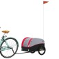vidaXL Remolque para bicicleta hierro negro y rojo 30 kg vidaXL Remolque para bicicleta hierro negro y rojo 30 kg
