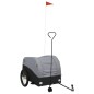 vidaXL Remolque para bicicleta hierro negro y gris 45 kg vidaXL Remolque para bicicleta hierro negro y gris 45 kg