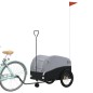 vidaXL Remolque para bicicleta hierro negro y gris 45 kg vidaXL Remolque para bicicleta hierro negro y gris 45 kg