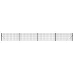 vidaXL Cerca de alambre con brida gris antracita 1,1x10 m