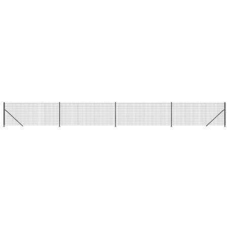 vidaXL Cerca de alambre con brida gris antracita 1,1x10 m
