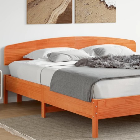 vidaXL Cabecero de cama madera maciza de pino marrón cera 180 cm