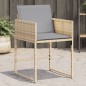 vidaXL Sillones jardín con cojines 4 uds ratán sintético beige mezcla vidaXL Sillones jardín con cojines 4 uds ratán sintético beige mezcla