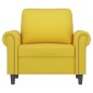 vidaXL Sillón de terciopelo amarillo 60 cm vidaXL Sillón de terciopelo amarillo 60 cm