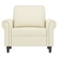 vidaXL Sillón de terciopelo color crema 60 cm vidaXL Sillón de terciopelo color crema 60 cm