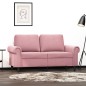 vidaXL Sofá de 2 plazas terciopelo rosa 120 cm vidaXL Sofá de 2 plazas terciopelo rosa 120 cm