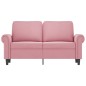 vidaXL Sofá de 2 plazas terciopelo rosa 120 cm vidaXL Sofá de 2 plazas terciopelo rosa 120 cm