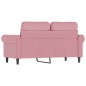vidaXL Sofá de 2 plazas terciopelo rosa 120 cm vidaXL Sofá de 2 plazas terciopelo rosa 120 cm