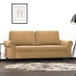 vidaXL Sofá de 2 plazas terciopelo marrón 140 cm vidaXL Sofá de 2 plazas terciopelo marrón 140 cm