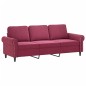 vidaXL Sofá de 3 plazas de terciopelo rojo tinto 180 cm vidaXL Sofá de 3 plazas de terciopelo rojo tinto 180 cm