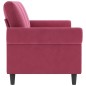 vidaXL Sofá de 3 plazas de terciopelo rojo tinto 180 cm vidaXL Sofá de 3 plazas de terciopelo rojo tinto 180 cm