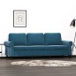 vidaXL Sofá de 3 plazas terciopelo azul 180 cm vidaXL Sofá de 3 plazas terciopelo azul 180 cm