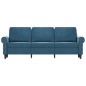 vidaXL Sofá de 3 plazas terciopelo azul 180 cm vidaXL Sofá de 3 plazas terciopelo azul 180 cm