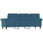vidaXL Sofá de 3 plazas terciopelo azul 180 cm vidaXL Sofá de 3 plazas terciopelo azul 180 cm