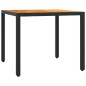 vidaXL Set de muebles jardín 5 pzas con cojines ratán sintético negro vidaXL Set de muebles jardín 5 pzas con cojines ratán sintético negro
