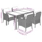 vidaXL Set de muebles jardín 5 pzas con cojines ratán sintético negro vidaXL Set de muebles jardín 5 pzas con cojines ratán sintético negro