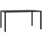 vidaXL Set de muebles jardín 5 pzas con cojines ratán sintético negro