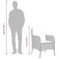 vidaXL Set de muebles jardín 5 pzas con cojines ratán sintético negro