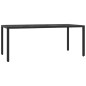 vidaXL Set de comedor de jardín 7 pzas y cojines ratán sintético negro vidaXL Set de comedor de jardín 7 pzas y cojines ratán sintético negro