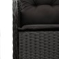 vidaXL Set de comedor de jardín 7 pzas y cojines ratán sintético negro vidaXL Set de comedor de jardín 7 pzas y cojines ratán sintético negro
