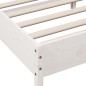 vidaXL Estructura de cama con cabecero madera pino blanco 135x190 cm vidaXL Estructura de cama con cabecero madera pino blanco 135x190 cm