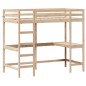 vidaXL Cama alta con escritorio madera maciza de pino 90x190 cm vidaXL Cama alta con escritorio madera maciza de pino 90x190 cm