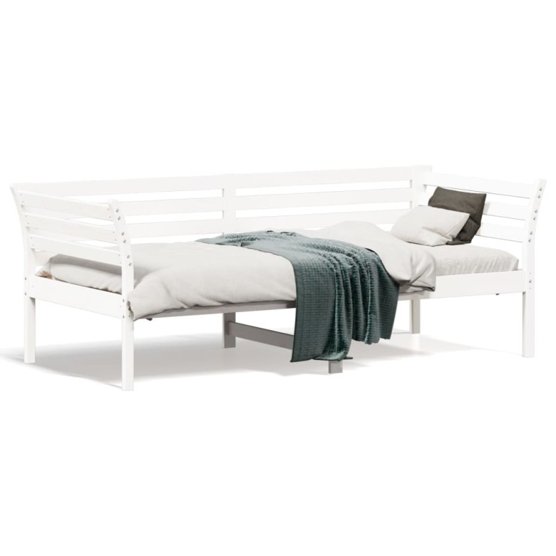 vidaXL Sofá cama madera maciza de pino blanco 90x190 cm vidaXL Sofá cama madera maciza de pino blanco 90x190 cm