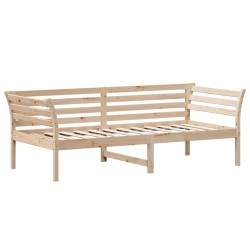 vidaXL Sofá cama madera maciza de pino 90x200 cm