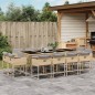 vidaXL Set comedor de jardín con cojines 13 pzas ratán sintético beige vidaXL Set comedor de jardín con cojines 13 pzas ratán sintético beige
