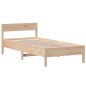 vidaXL Estructura de cama con cabecero madera maciza de pino 90x200 cm vidaXL Estructura de cama con cabecero madera maciza de pino 90x200 cm