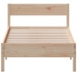 vidaXL Estructura de cama con cabecero madera maciza de pino 90x200 cm vidaXL Estructura de cama con cabecero madera maciza de pino 90x200 cm
