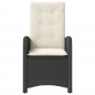 vidaXL Sillón reclinable de jardín con cojines ratán sintético negro vidaXL Sillón reclinable de jardín con cojines ratán sintético negro