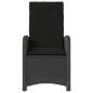 vidaXL Sillones reclinable jardín cojines 2 uds ratán sintético negro vidaXL Sillones reclinable jardín cojines 2 uds ratán sintético negro